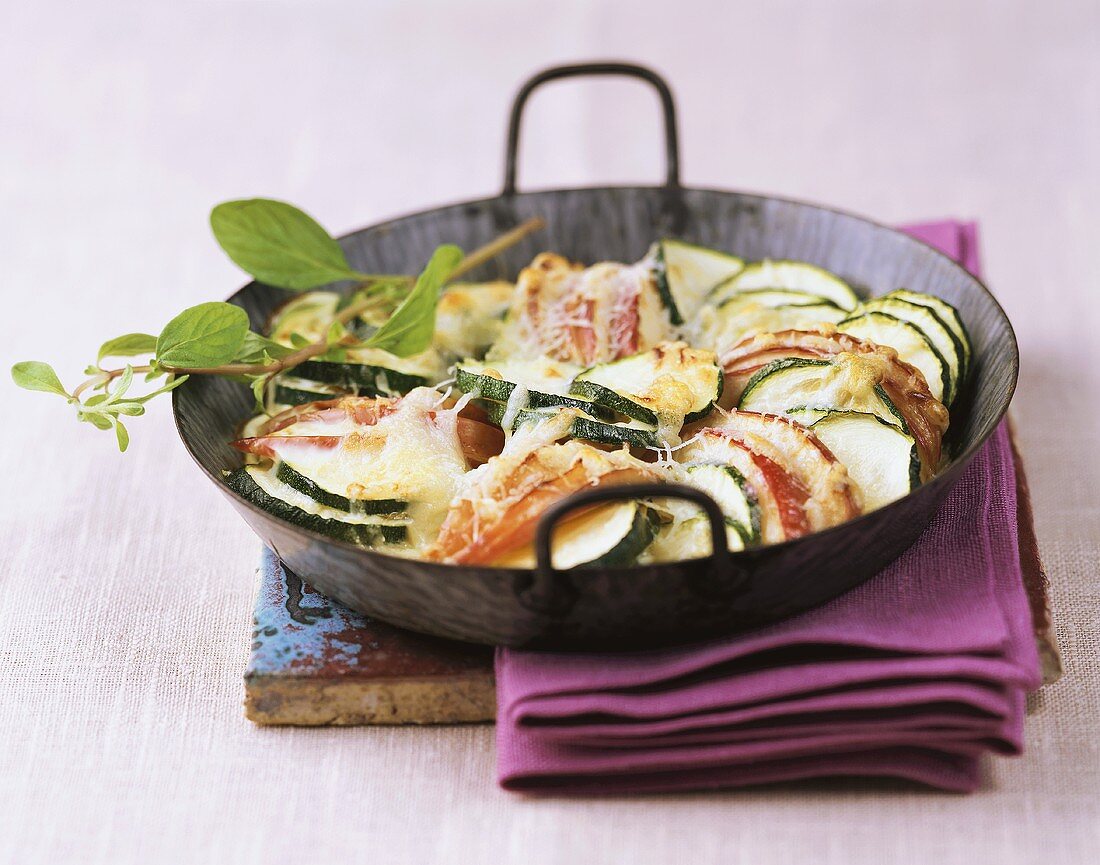 Courgette and apple gratin