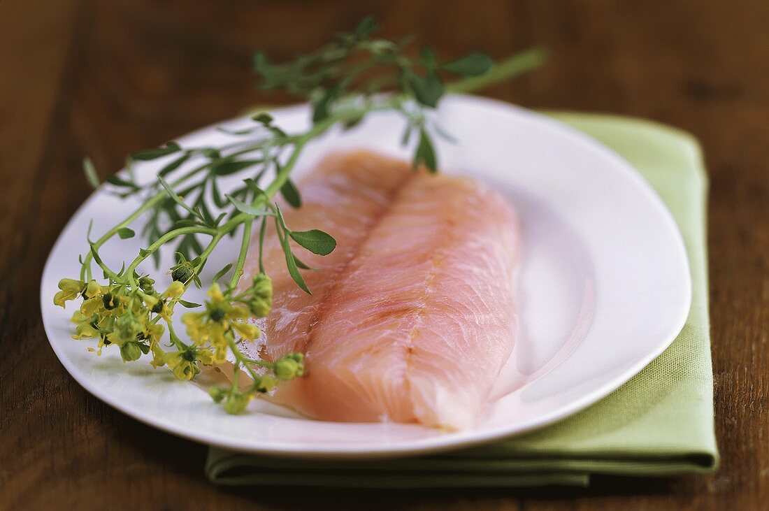 Fish fillet with herbs