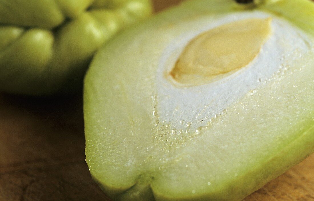 Halved chayote