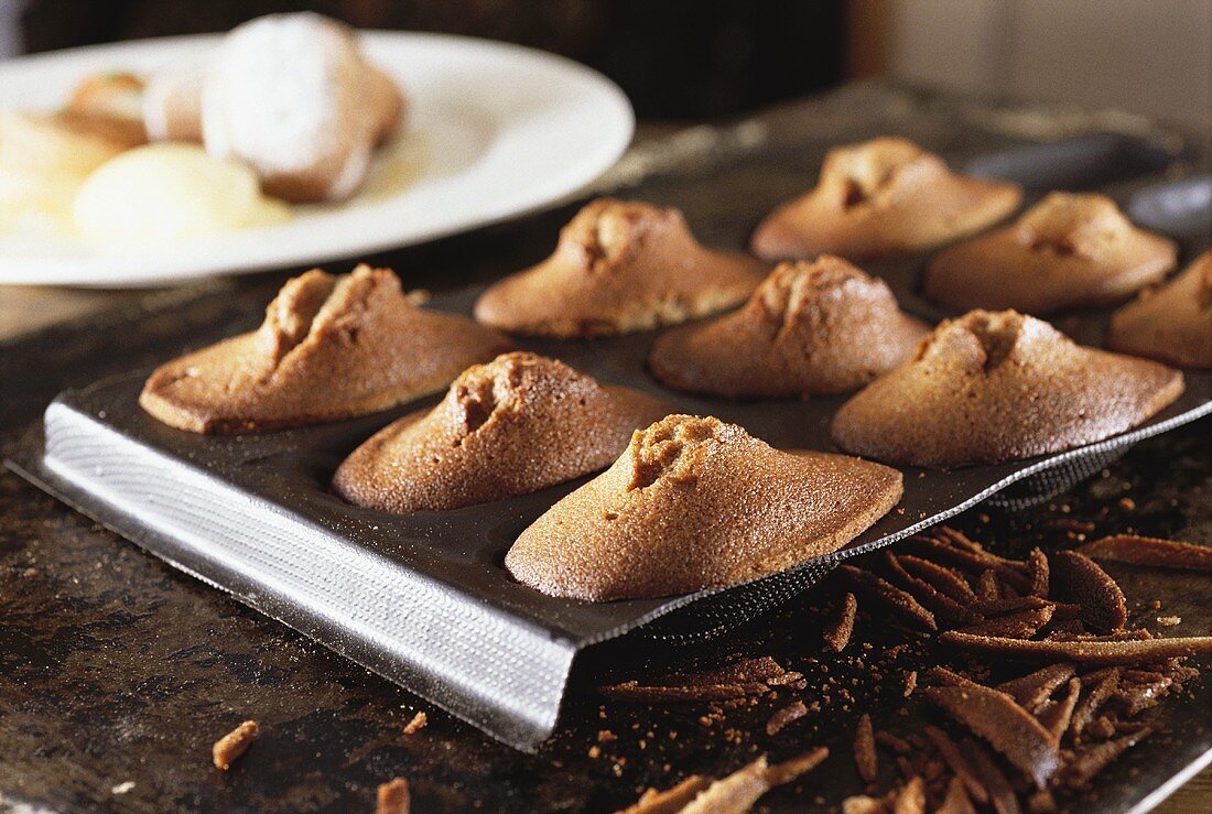 Madeleines fresh from the oven (France)