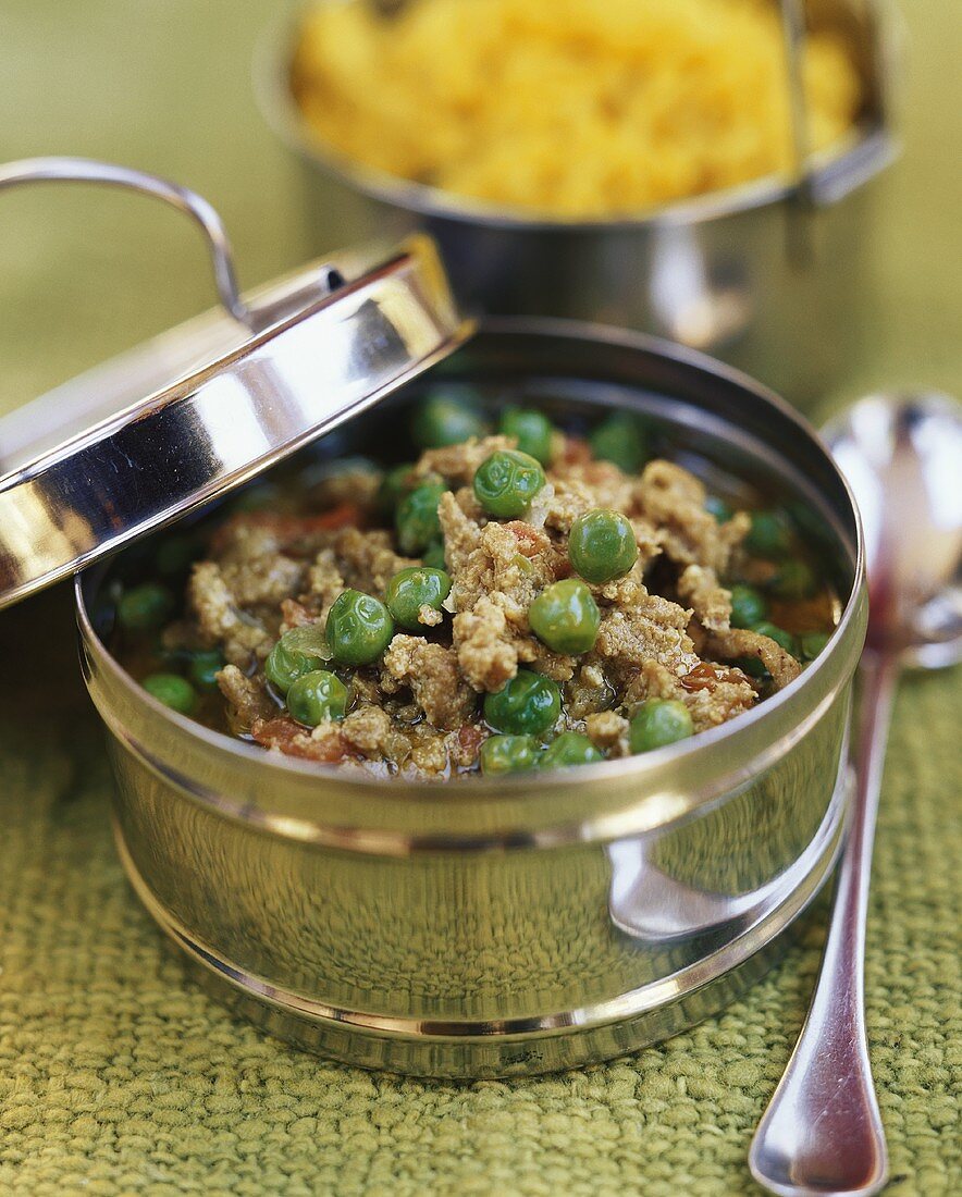 Keema Matar (Lammhackfleisch mit Erbsen, Indien)