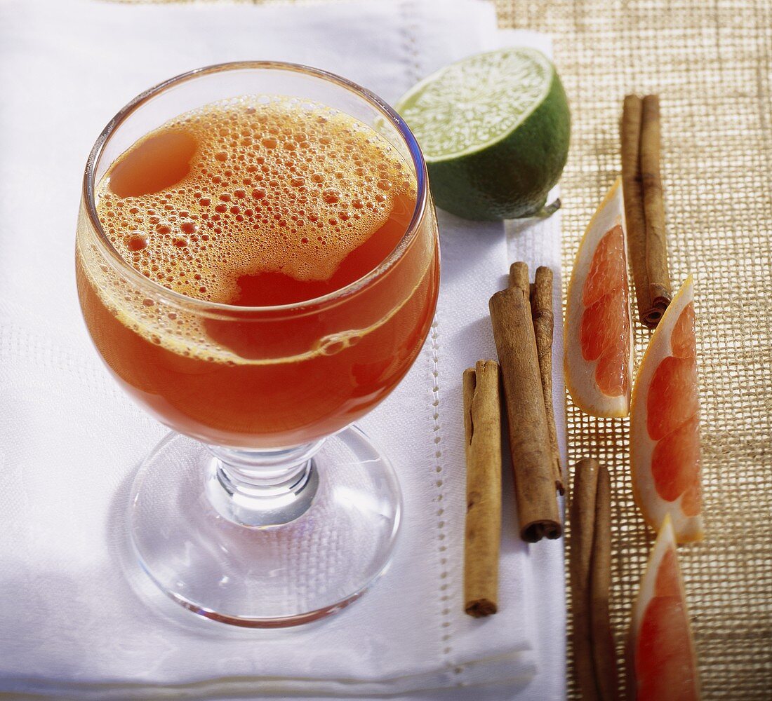 Vitamin punch (hot fruit tea and fruit juices)