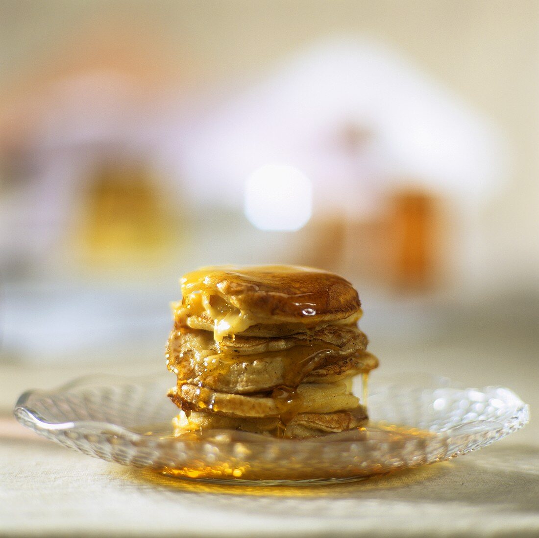 Apfel-Pancakes mit Honig