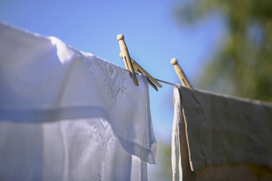 Washing hanging on the line