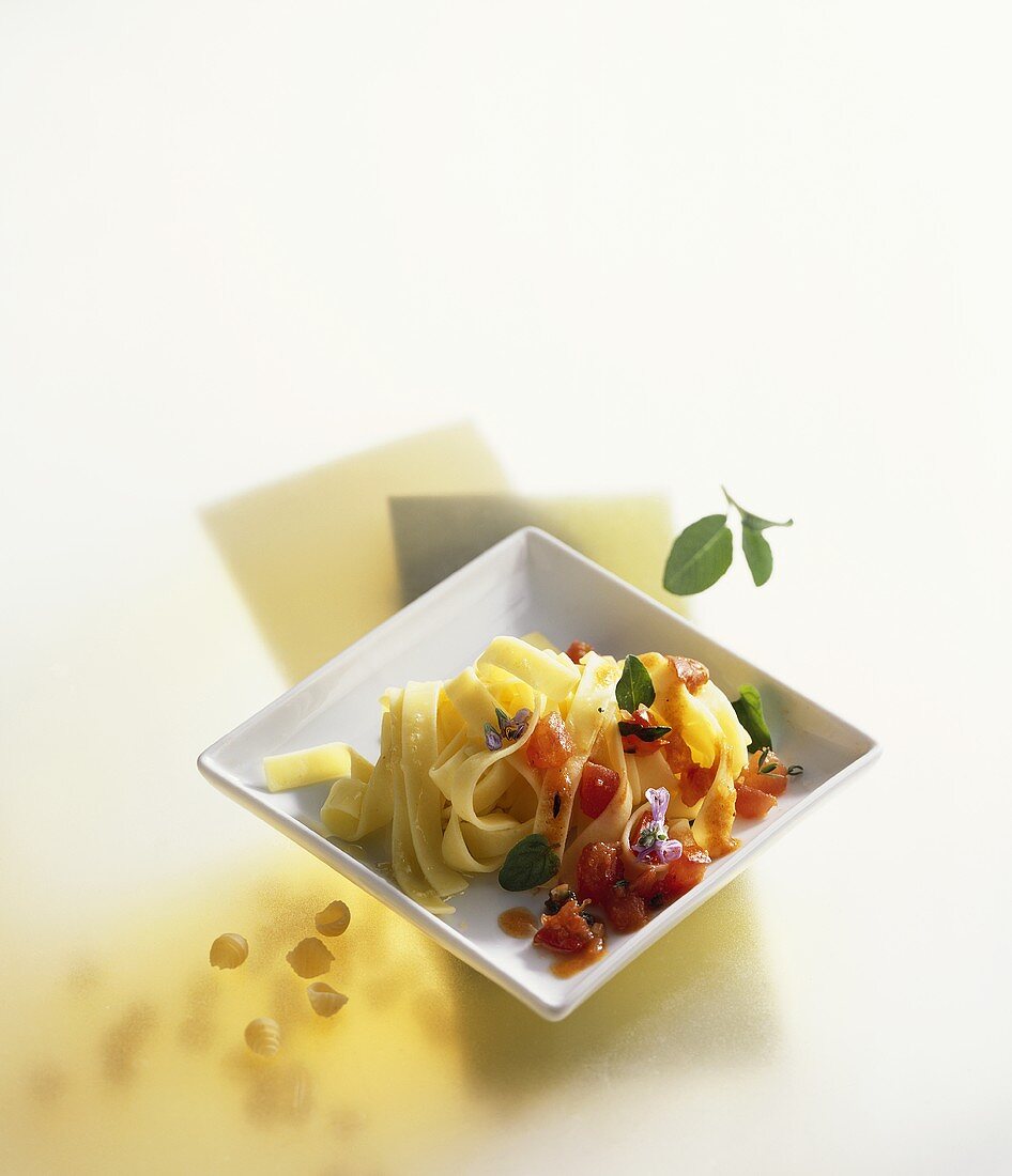 Tagliatelle with tomatoes