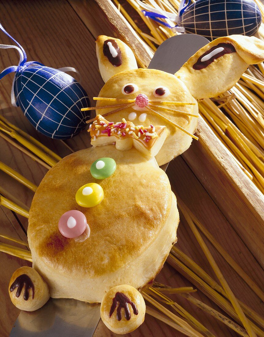 Easter Bunny in bread dough