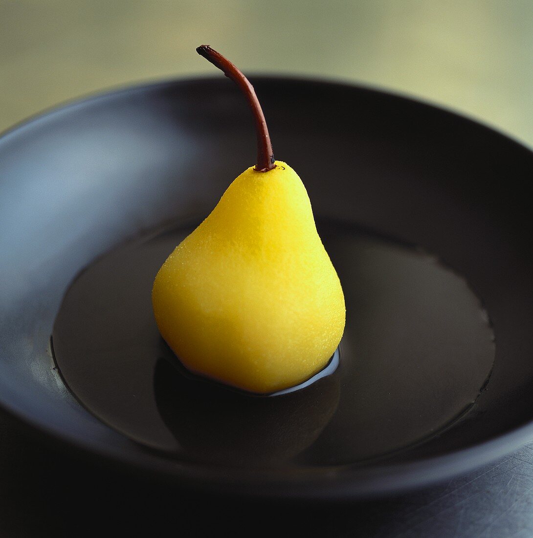 A poached pear
