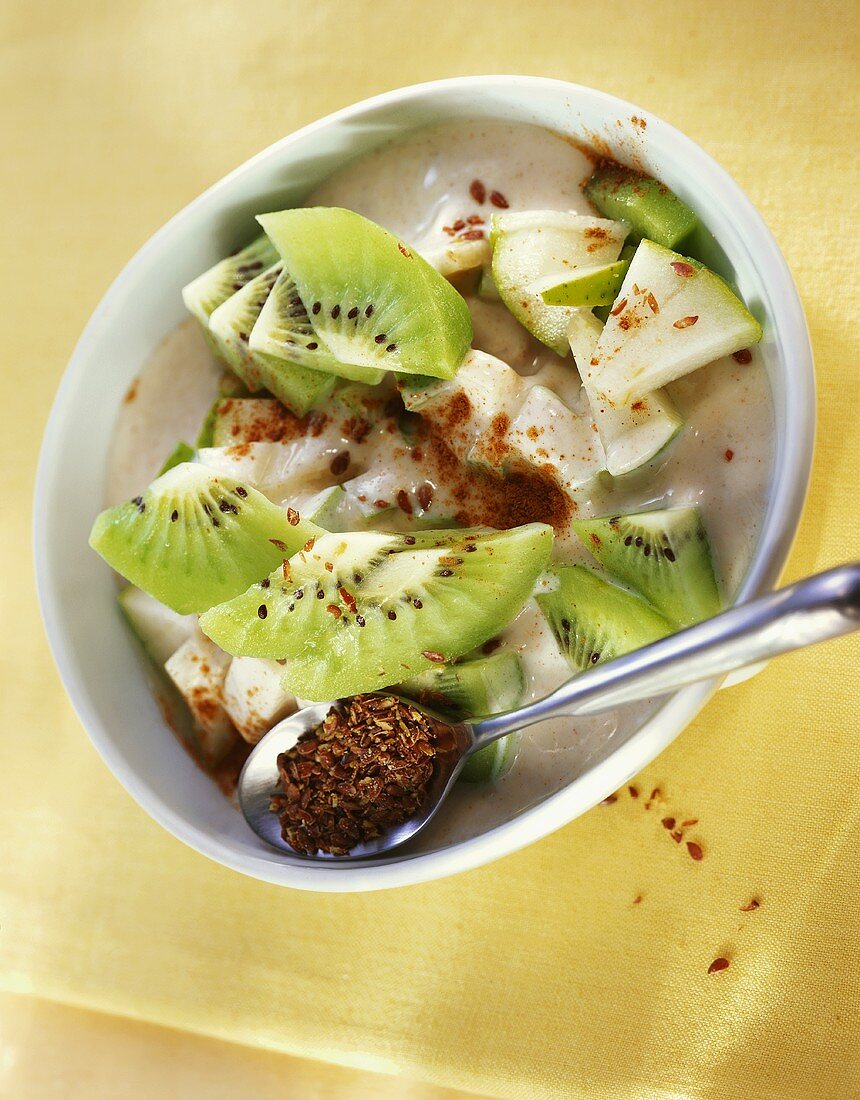 Pear and kiwi fruit salad