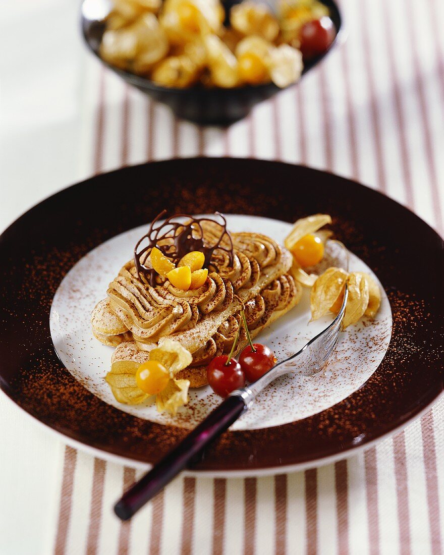 Tiramisu with coffee cream