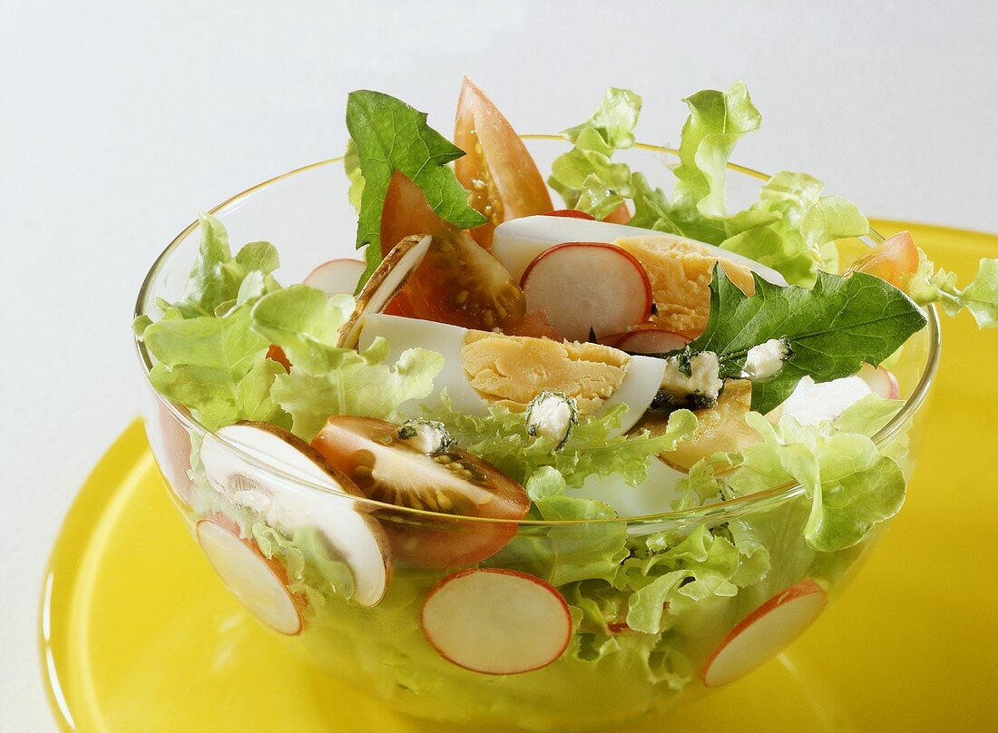 Salad with goat's cheese dressing