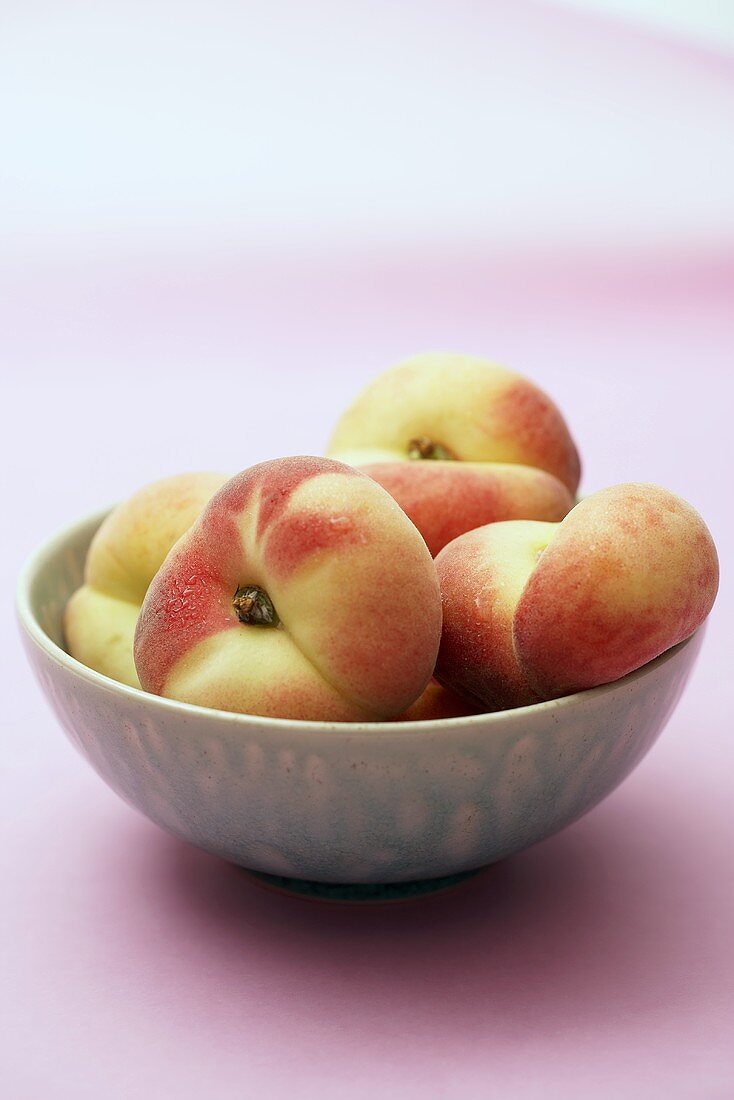Wild peaches in a bowl