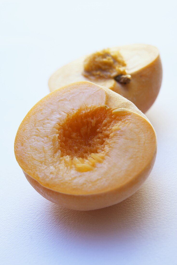 Halved Calanda peach