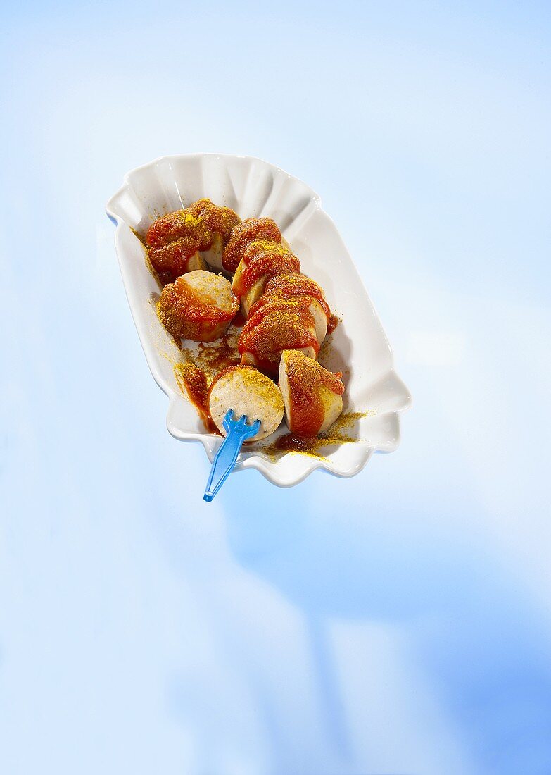 Classic currywurst sausage