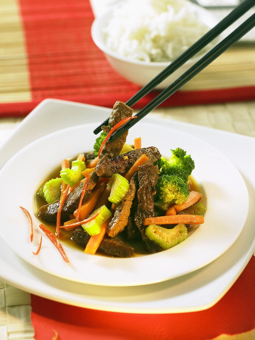 Szechuan-style Chinese beef