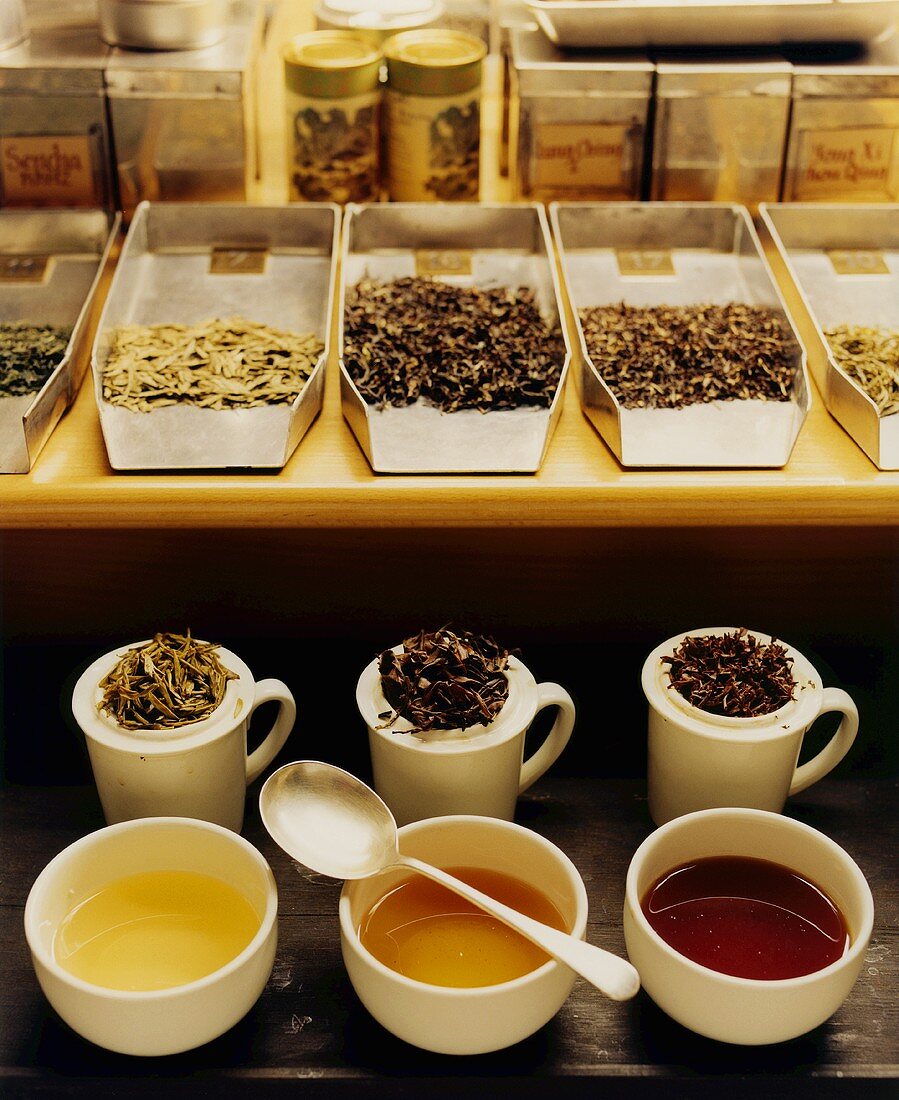 Verschiedene Teesorten