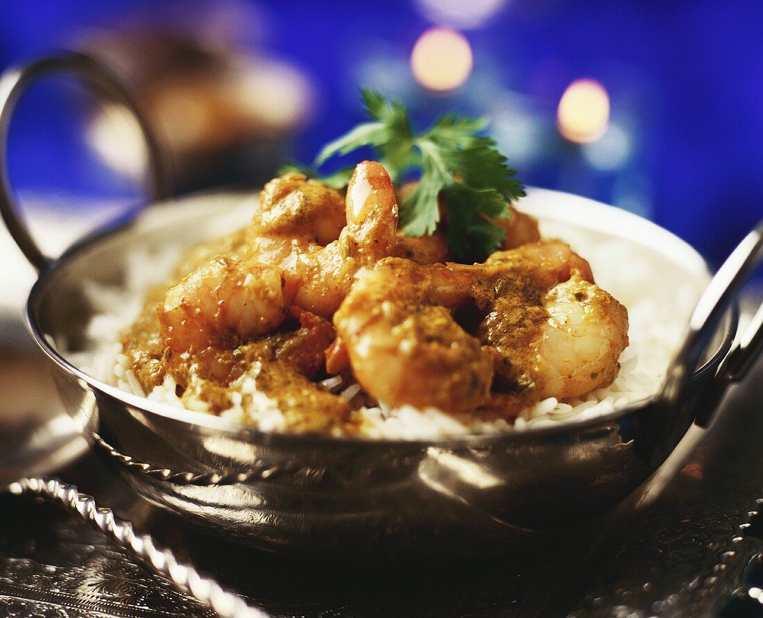 Shrimps with Madras curry