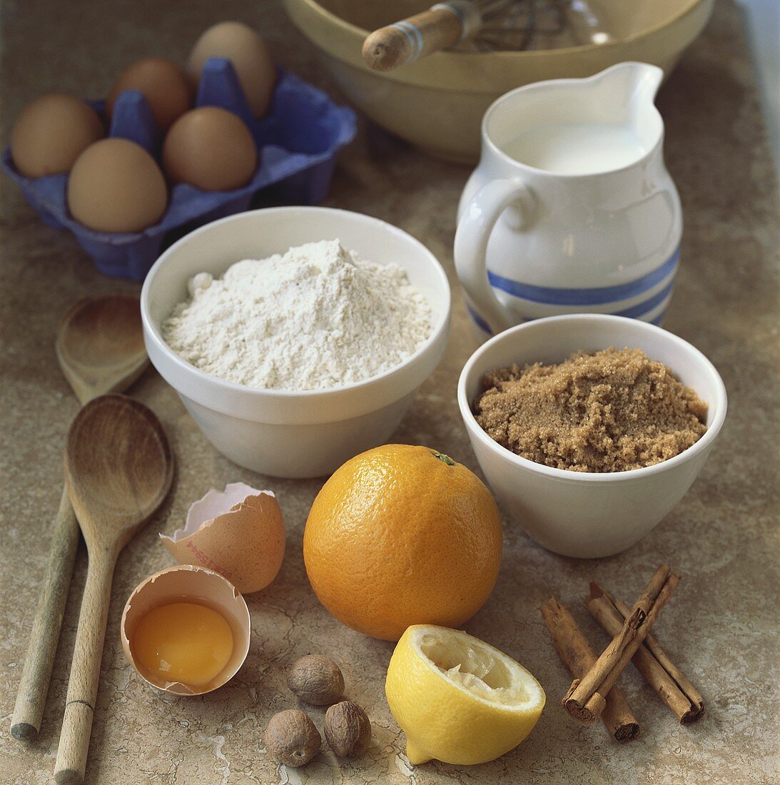 Still life with baking ingredients