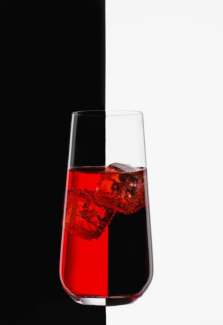 Campari soda, black & white