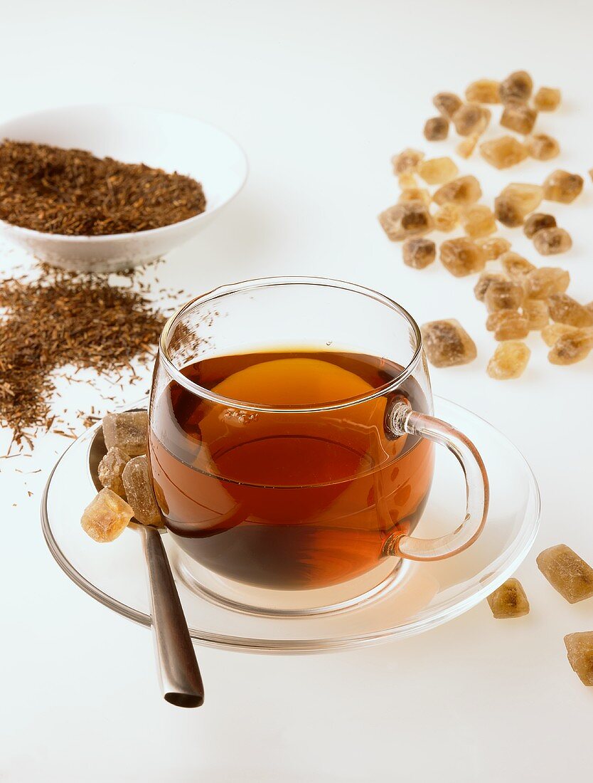 Roibos tea with sugar crystals
