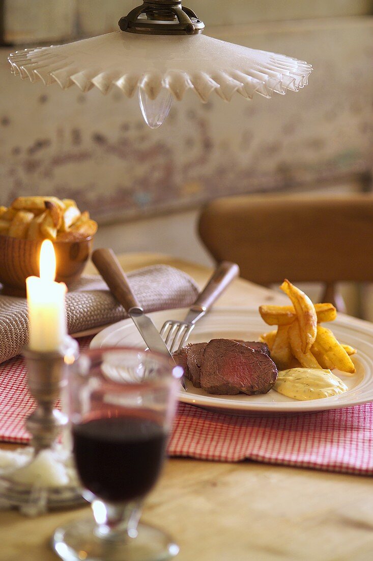 Chateaubriand with chips