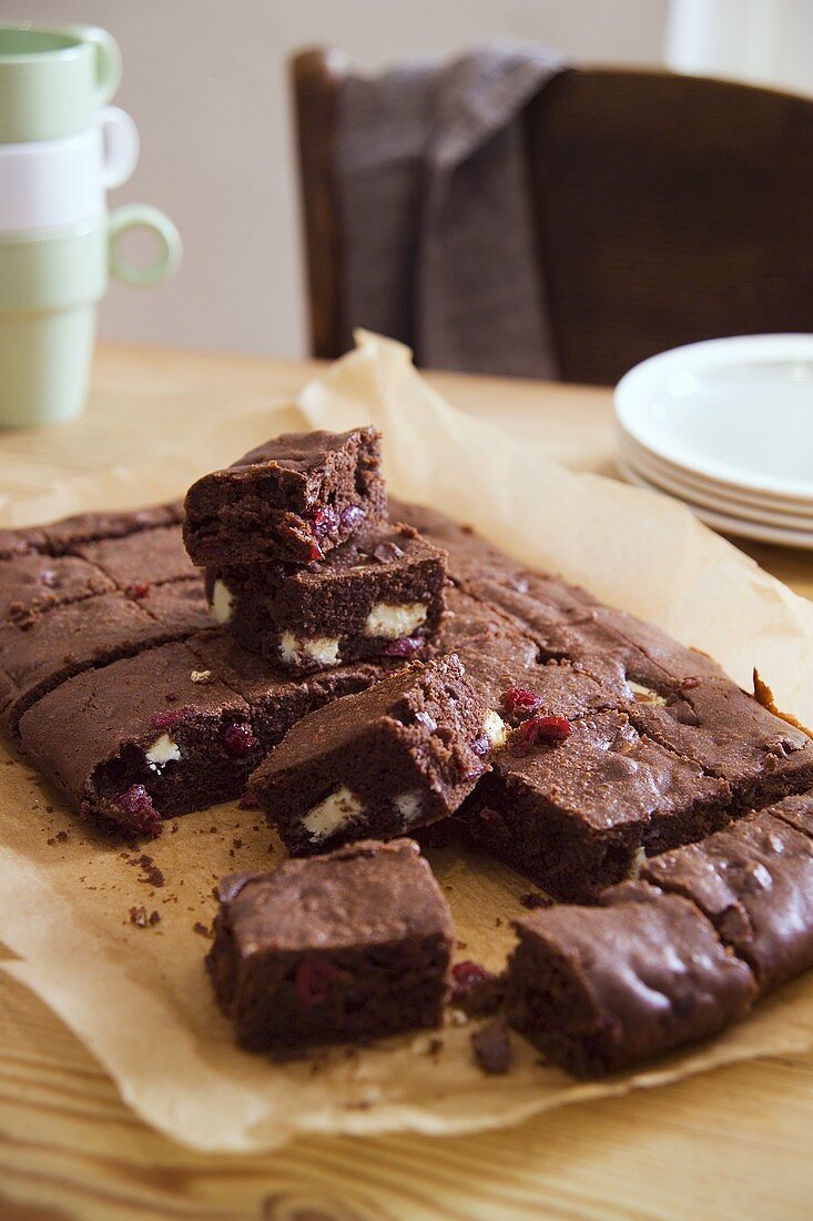 Schokoladen-Cranbeery-Brownies