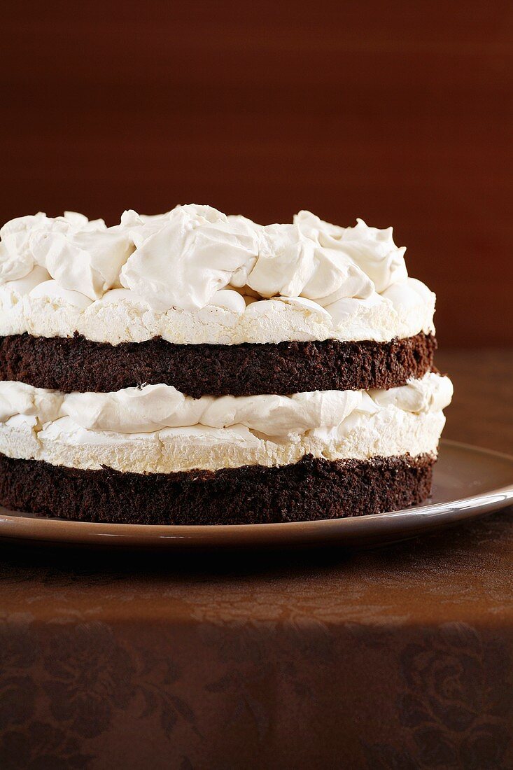 Chocolate meringue cake