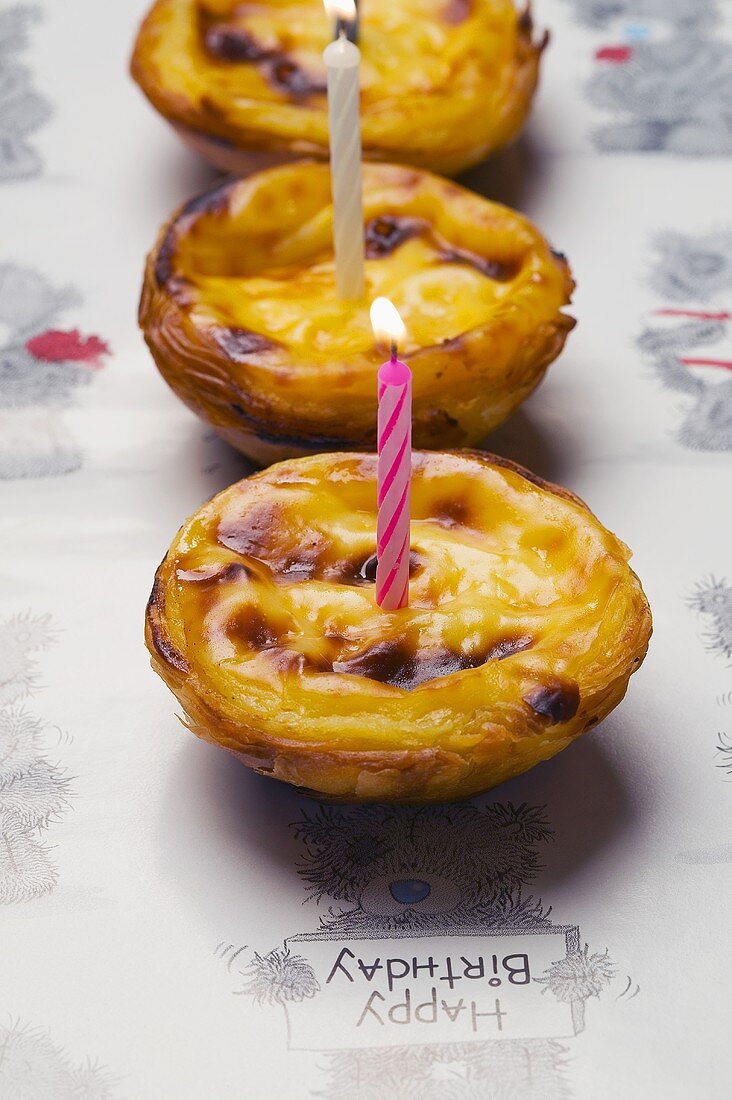 Pasteis de nata (custard tarts, Portugal) for birthday