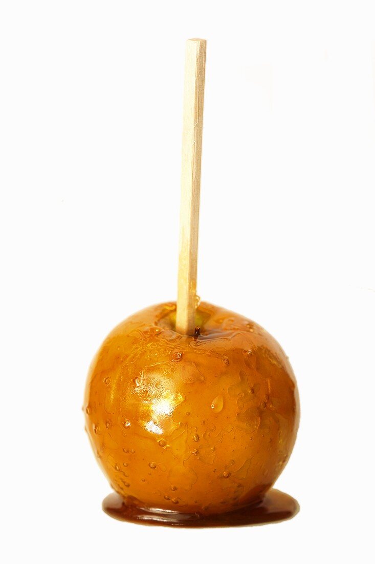 Toffee apple on a wooden stick
