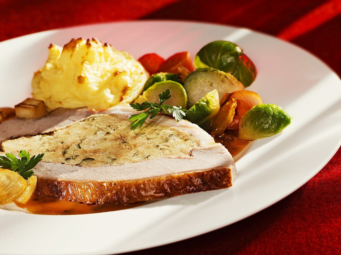 Stuffed veal breast