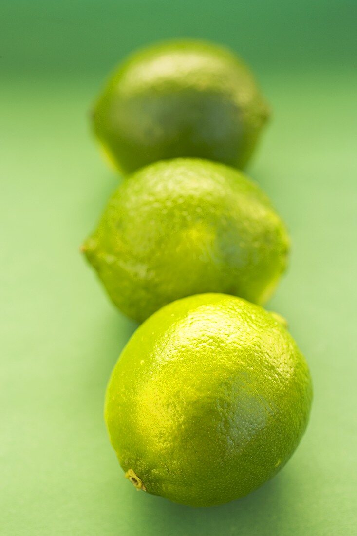 Three limes in a row