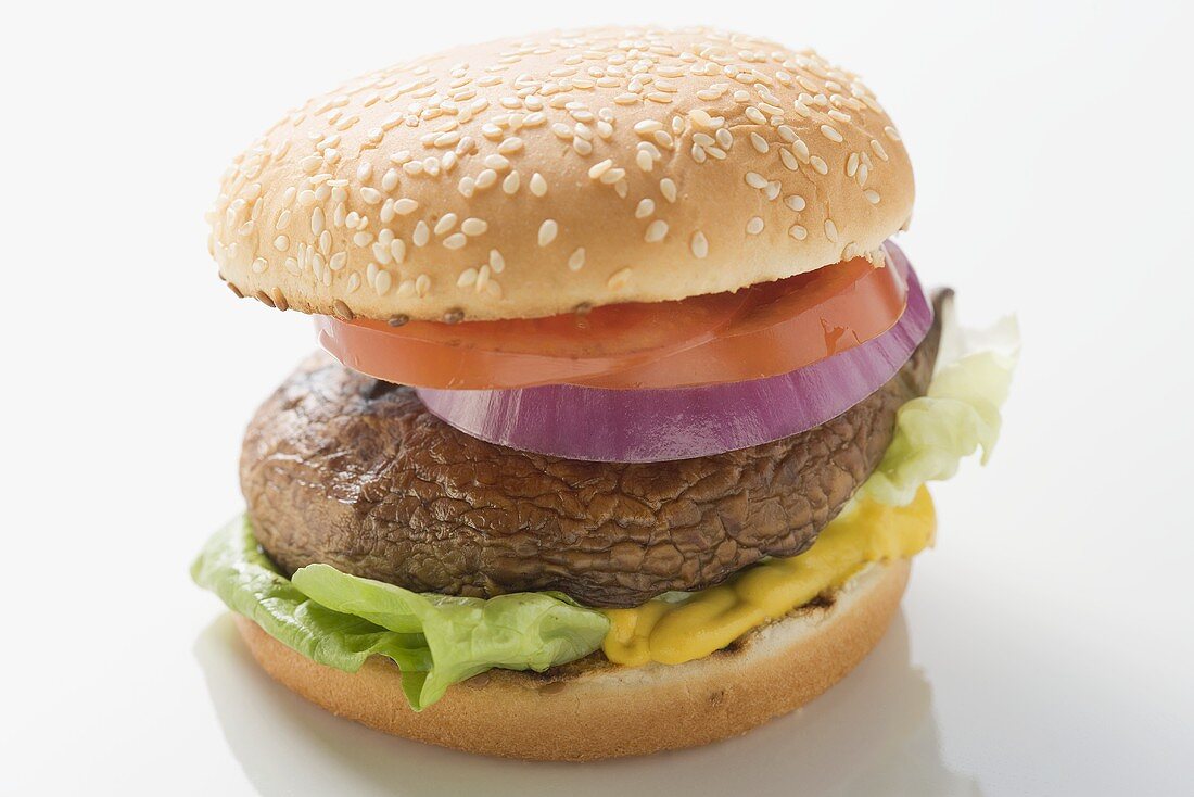 Burger mit Portobello-Pilz