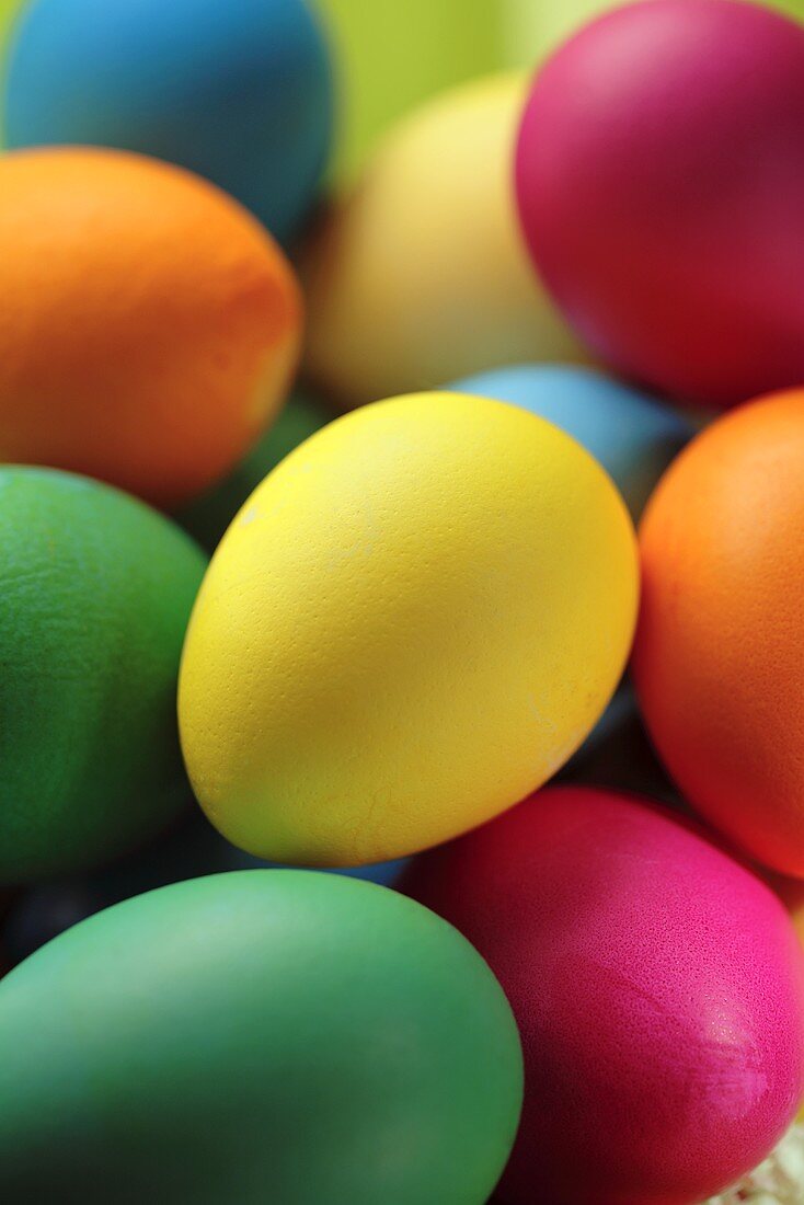 Coloured Easter eggs