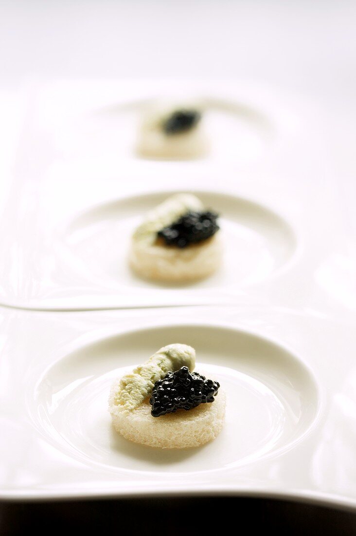 Amuse bouche with caviar