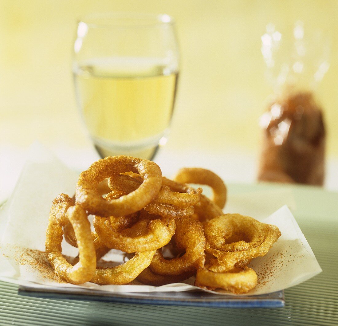 Deep-fried onion rings
