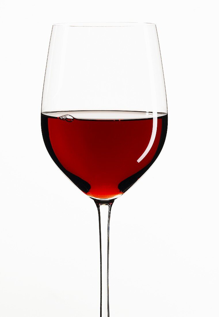 A glass of red wine