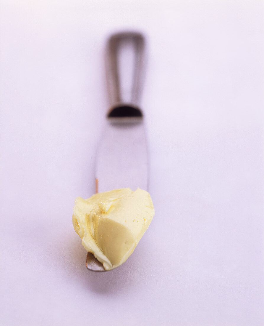 Butter auf einem Messer