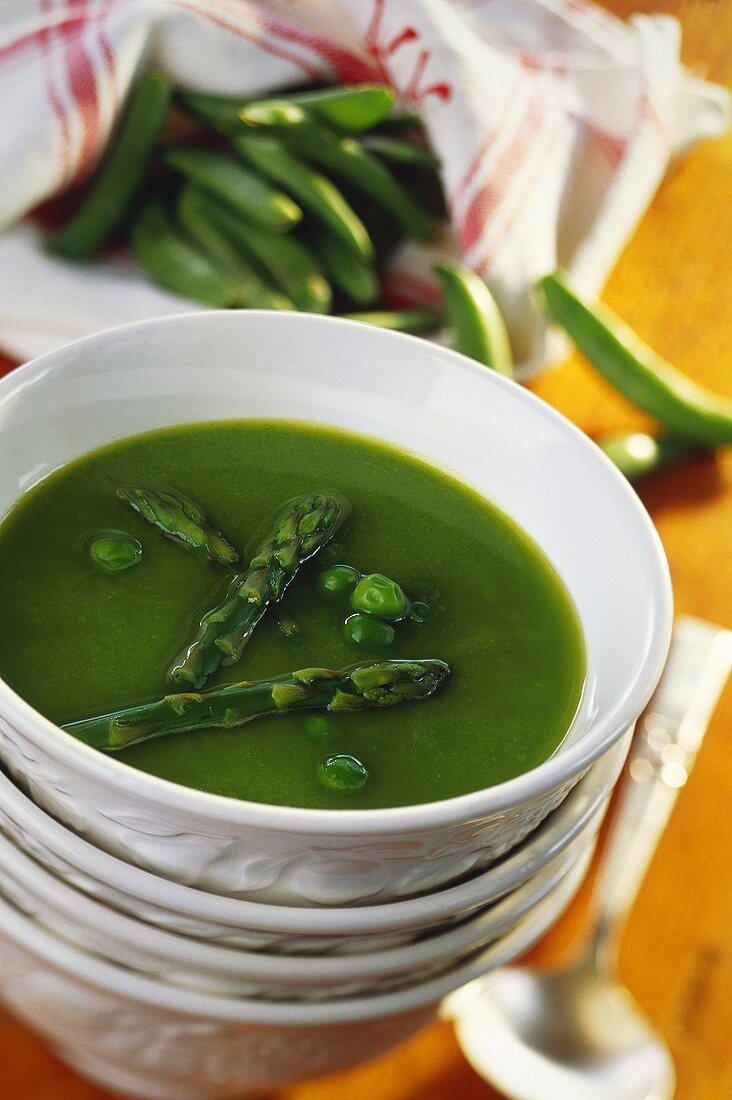 Erbsen-Spargel-Suppe