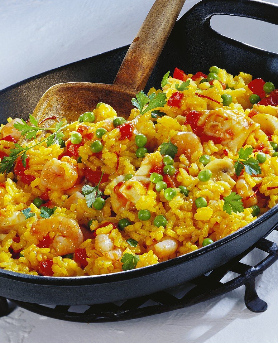 Paella in Paellapfanne