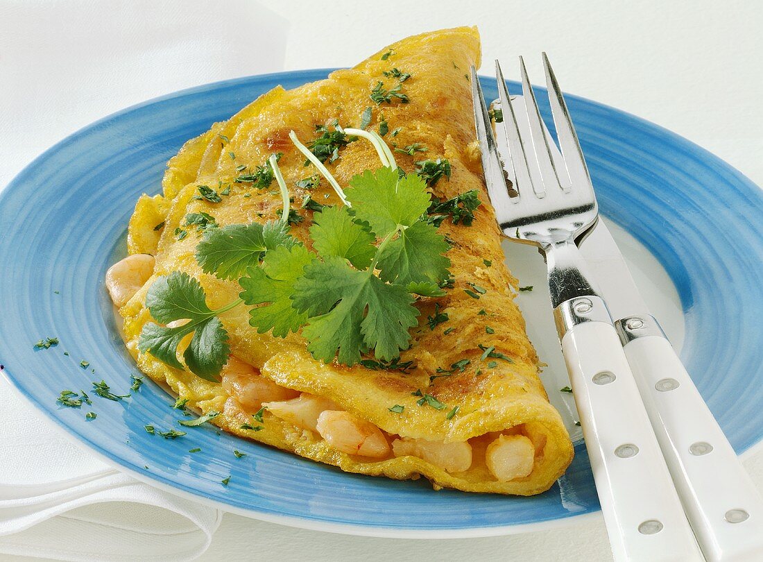 Omelette with crabmeat
