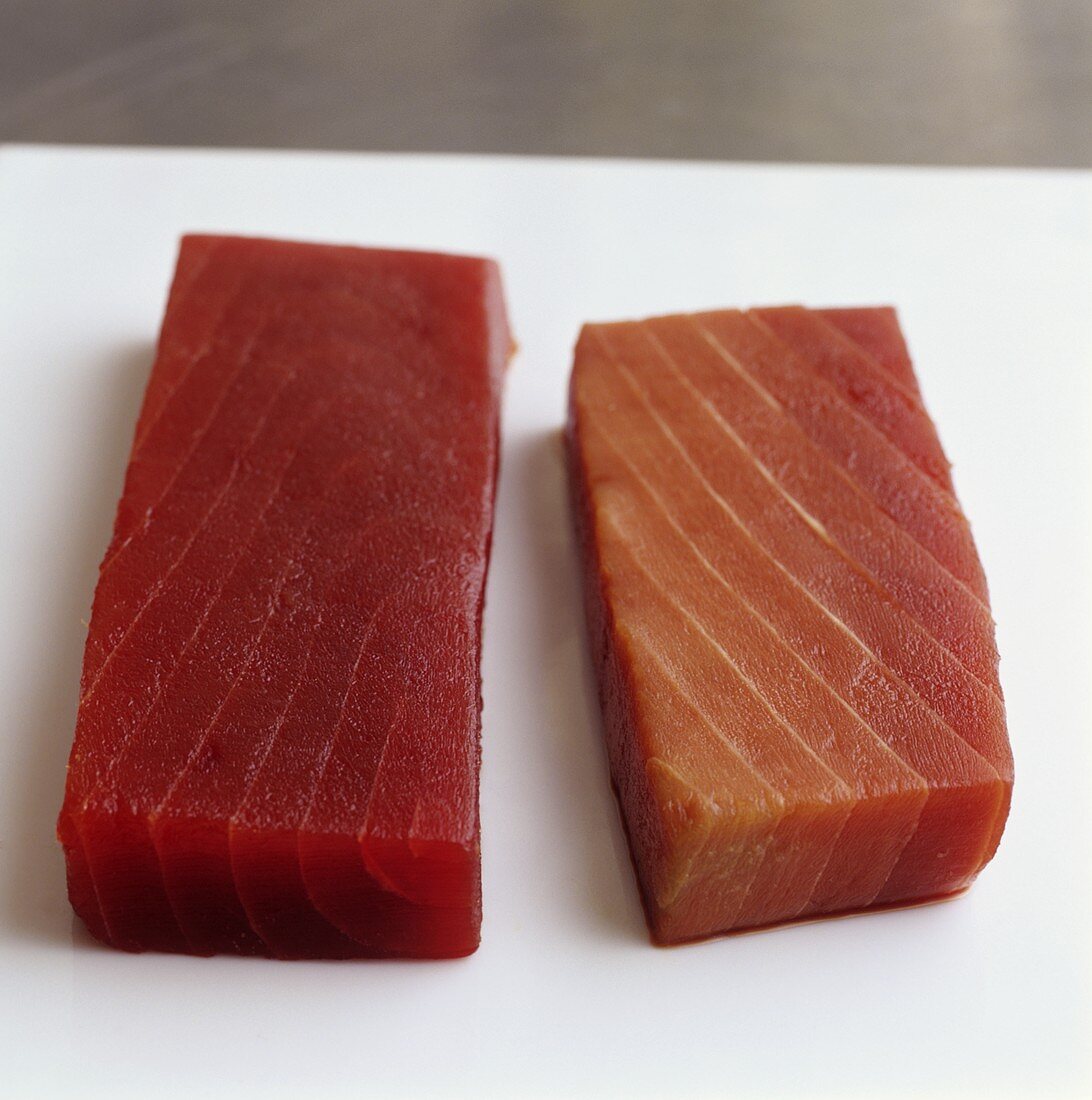 Two blocks of tuna