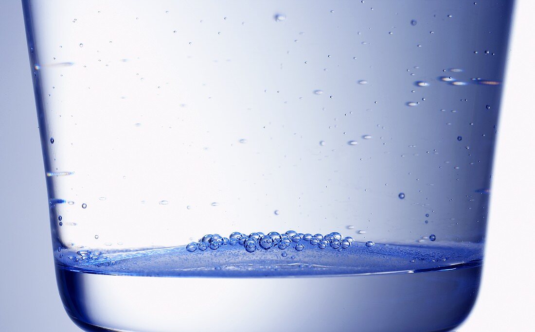 Detail eines Wasserglases