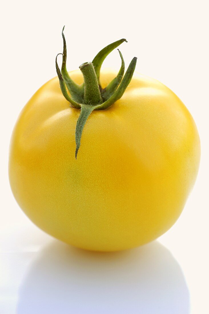 A yellow tomato