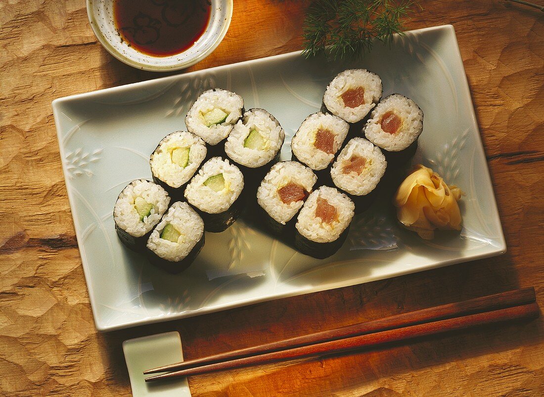 Tuna Sushi & Cucumber Sushi