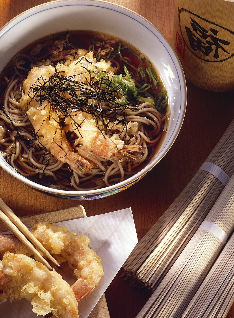 Noodles with baked Shrimp