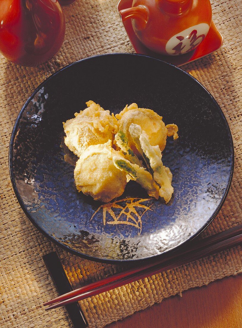 Stuffed Shiitake Mushrooms & Green Asparagus