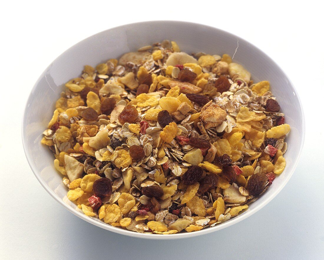 A Bowl of Muesli with Dried Fruits
