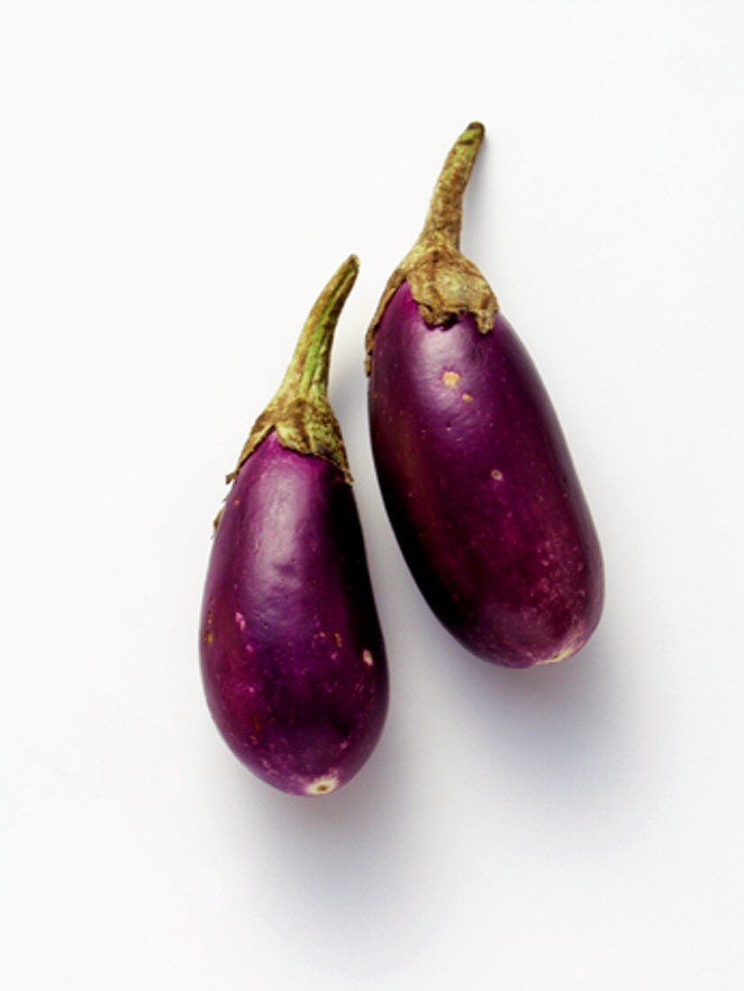 Two Baby Eggplants