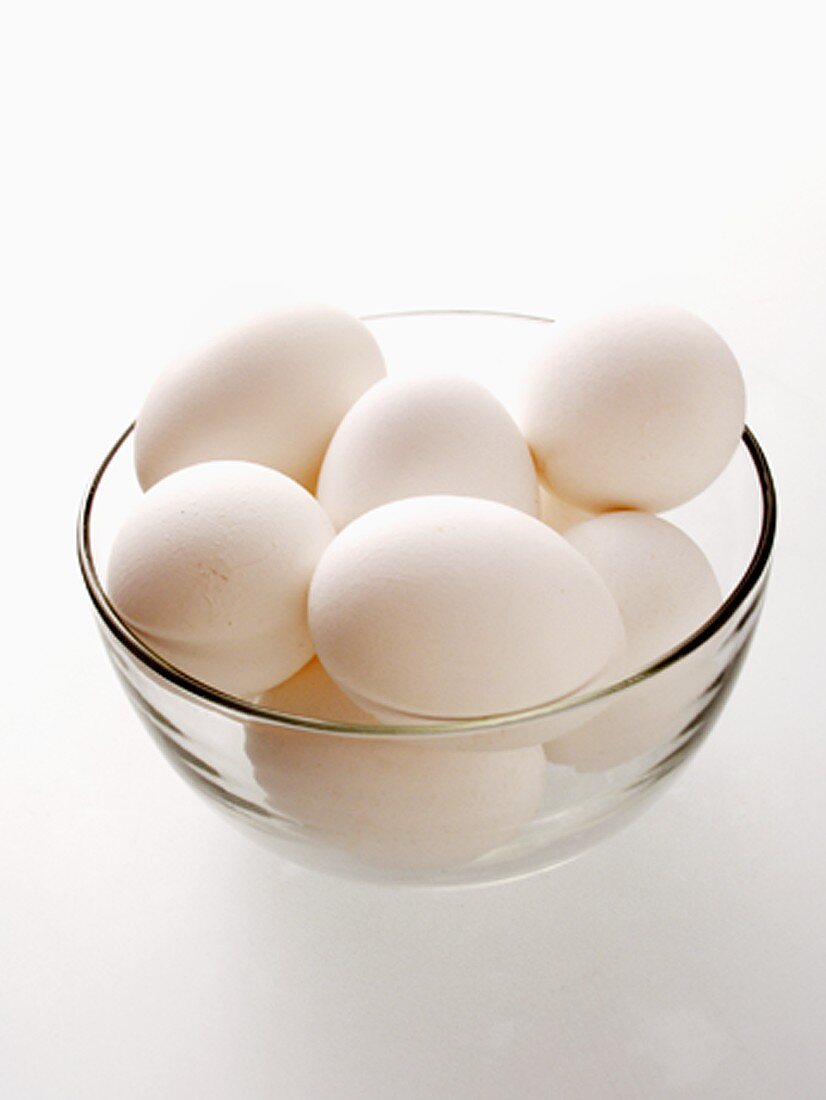 White Eggs in a Bowl