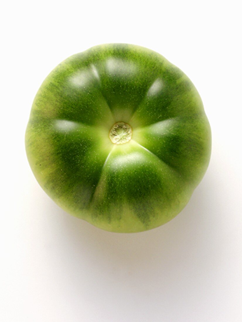 Grüne Tomate (Draufsicht)