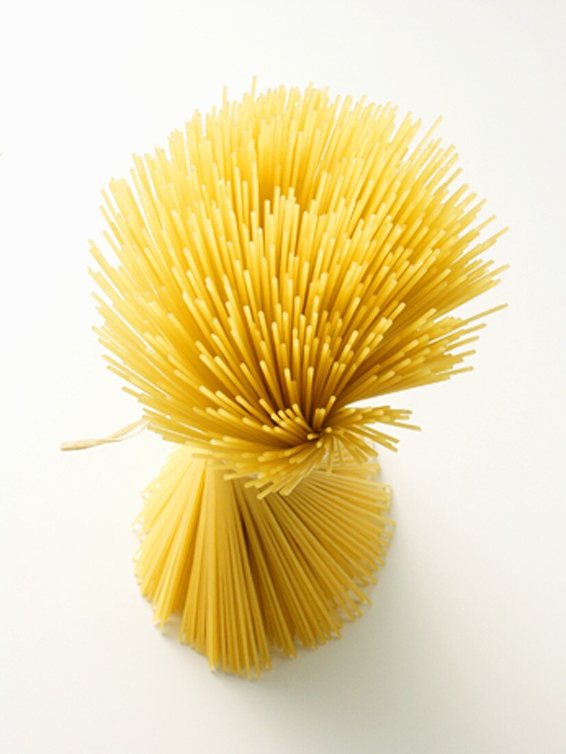Uncooked Spaghetti Tied with a String